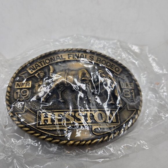 1981 NFR Rodeo Belt Buckle Hesston NOS Bull Riding Clown National Finals - Picture 9 of 11